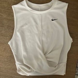 Women’s Nike dri fit cropped tank white